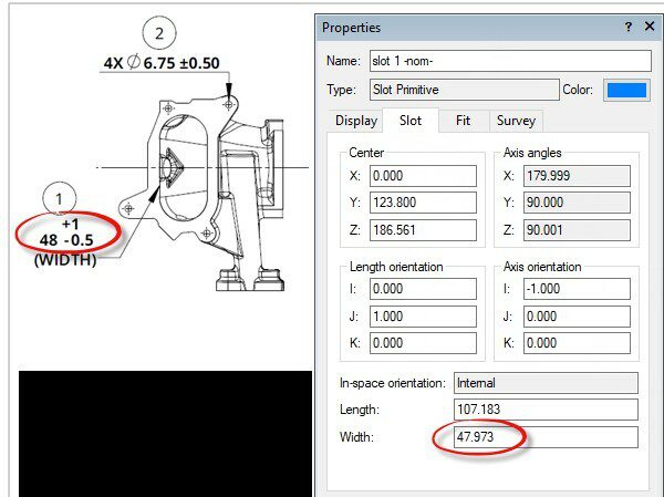 Adjust Nominal Features to 2D Print