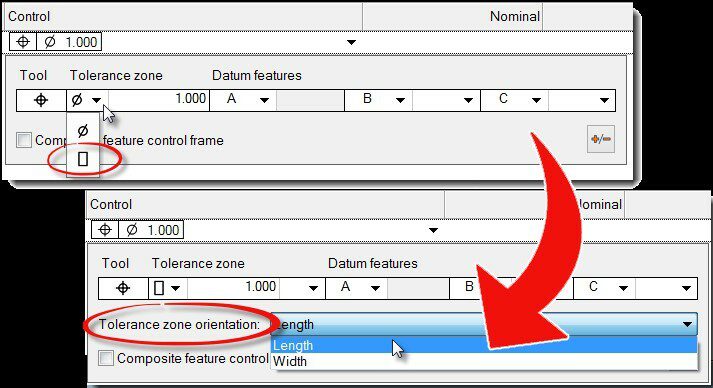 Define a Tolerance Zone Orientation for GD&T Position Controls