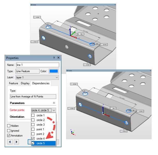 Replacing the Source Objects of Constructed Features